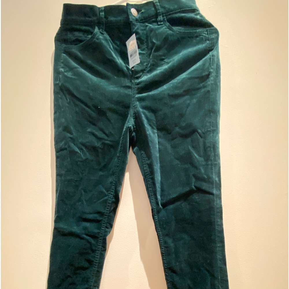 LOFT Hunter Green Velvet Pants Petite Size 4/27